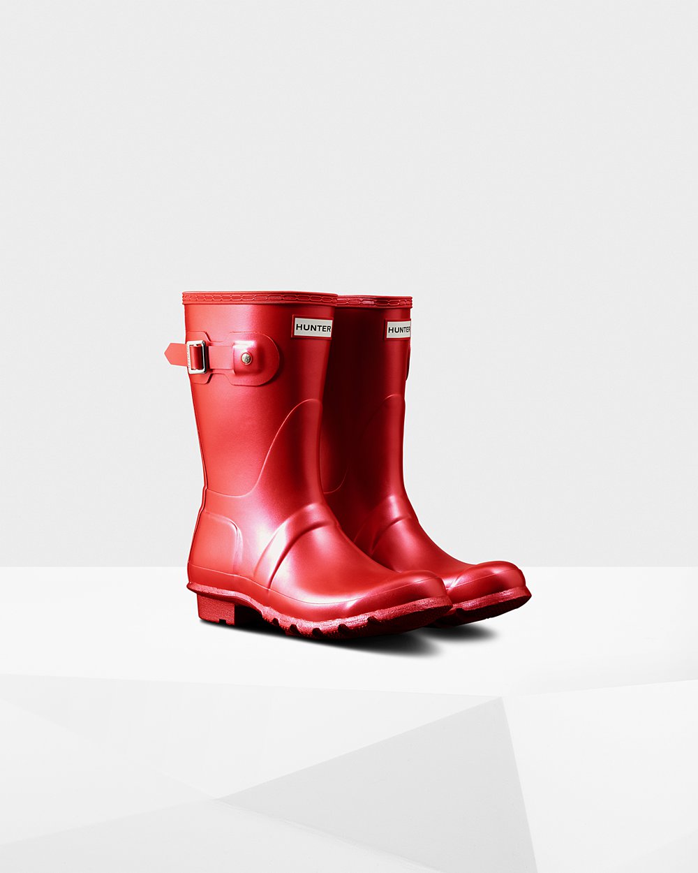 Hunter Original Nebula Short Rain Boots - Online Shop Womens Red - ICGPFL289